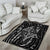 New Zealand Maori Taniko Area Rug Black Kowhaiwhai Puhoro