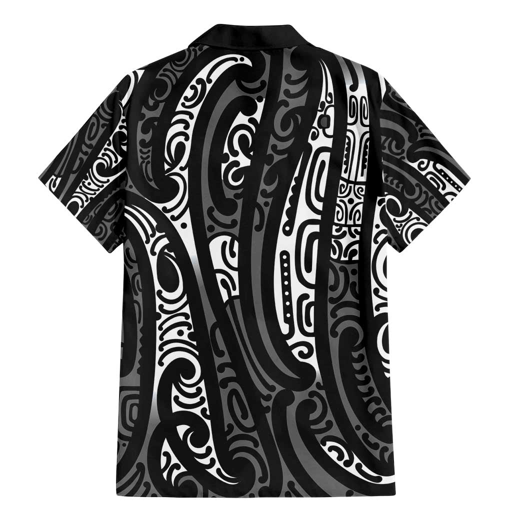New Zealand Maori Taniko Family Matching Mermaid Dress and Hawaiian Shirt Black Kowhaiwhai Puhoro LT9 - Polynesian Pride