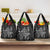 New Zealand Maori Taniko Grocery Bag Black Kowhaiwhai Puhoro