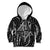 New Zealand Maori Taniko Kid Hoodie Black Kowhaiwhai Puhoro