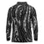 New Zealand Maori Taniko Long Sleeve Polo Shirt Black Kowhaiwhai Puhoro