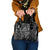 New Zealand Maori Taniko Shoulder Handbag Black Kowhaiwhai Puhoro