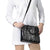New Zealand Maori Taniko Shoulder Handbag Black Kowhaiwhai Puhoro