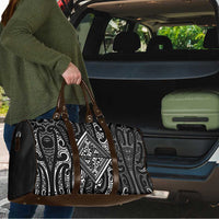 New Zealand Maori Taniko Travel Bag Black Kowhaiwhai Puhoro - Polynesian Pride