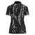 New Zealand Maori Taniko Women Polo Shirt Black Kowhaiwhai Puhoro