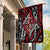 New Zealand Maori Taniko Garden Flag Red Kowhaiwhai Puhoro