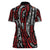 New Zealand Maori Taniko Women Polo Shirt Red Kowhaiwhai Puhoro