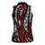 New Zealand Maori Taniko Women Sleeveless Polo Shirt Red Kowhaiwhai Puhoro