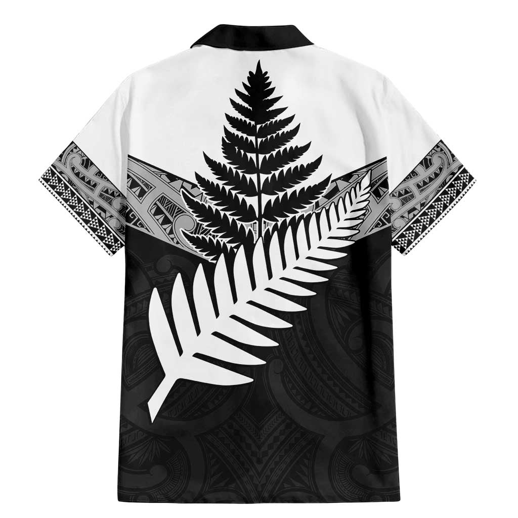 New Zealand Silver Fern Family Matching Mermaid Dress and Hawaiian Shirt Maori Koru Mixed Taniko Pattern LT9 - Polynesian Pride