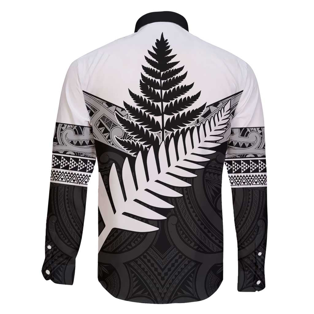 New Zealand Silver Fern Family Matching Short Sleeve Bodycon Dress and Hawaiian Shirt Maori Koru Mixed Taniko Pattern LT9 - Polynesian Pride