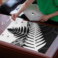 New Zealand Silver Fern Puzzle Maori Koru Mixed Taniko Pattern - Polynesian Pride