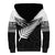 New Zealand Silver Fern Sherpa Hoodie Maori Koru Mixed Taniko Pattern