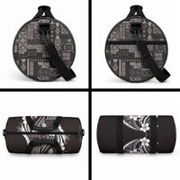 Samoa Siapo Tribal Pattern Duffle Bag Black Polynesian Plumeria Tapa Motif LT9 - Polynesian Pride