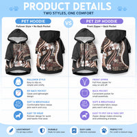 Samoa Siapo Tribal Pattern Pet Hoodie Brown Polynesian Plumeria Tapa Motif LT9 - Polynesian Pride
