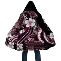 Samoa Siapo Tribal Pattern Cloak Violet Polynesian Plumeria Tapa Motif