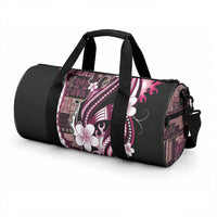 Samoa Siapo Tribal Pattern Duffle Bag Violet Polynesian Plumeria Tapa Motif LT9 - Polynesian Pride