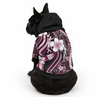 Samoa Siapo Tribal Pattern Pet Hoodie Violet Polynesian Plumeria Tapa Motif LT9 - Polynesian Pride