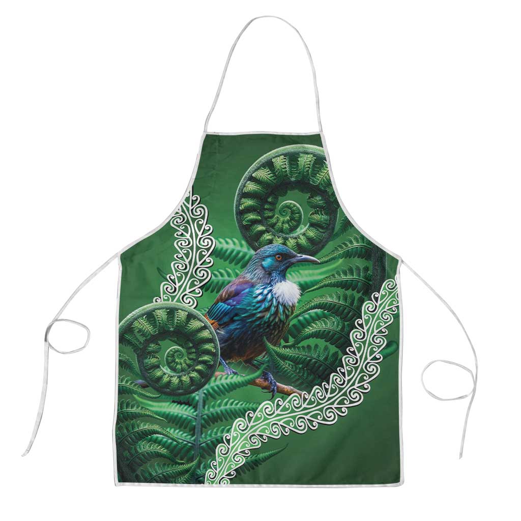 Tui Bird Koru Silver Fern Aotearoa Apron