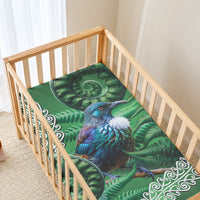 Tui Bird Koru Silver Fern Aotearoa Baby Bed Cover LT9 - Polynesian Pride
