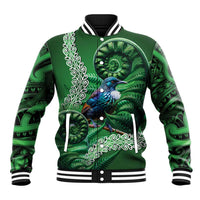 Tui Bird Koru Silver Fern Aotearoa Baseball Jacket