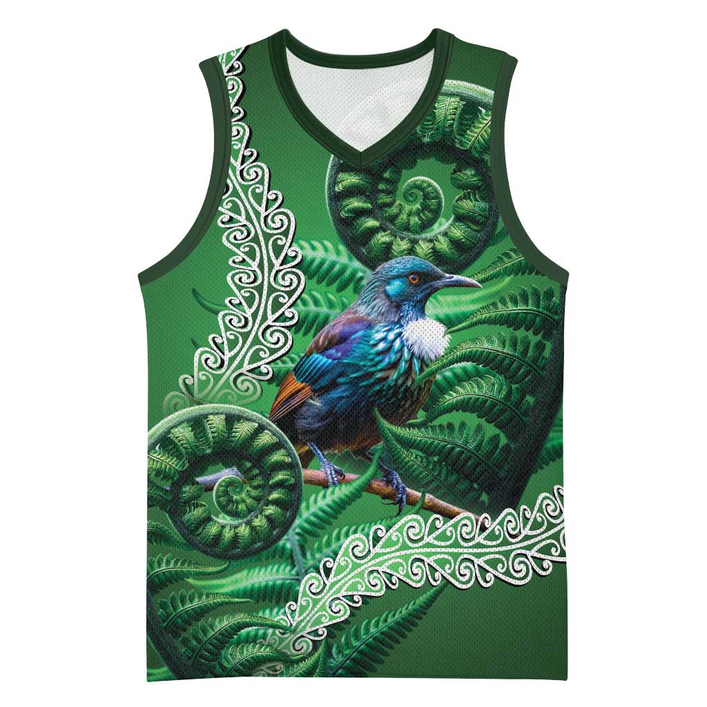 Tui Bird Koru Silver Fern Aotearoa Basketball Jersey