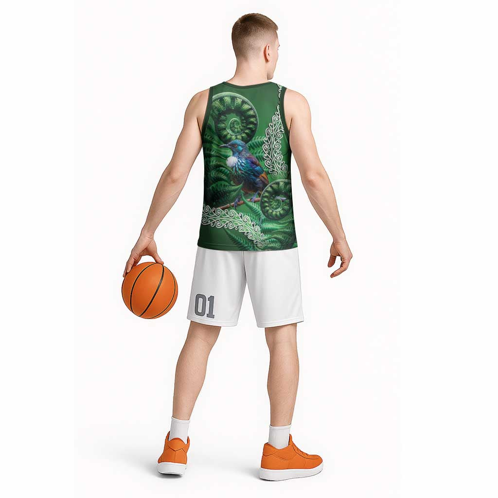 Tui Bird Koru Silver Fern Aotearoa Basketball Jersey