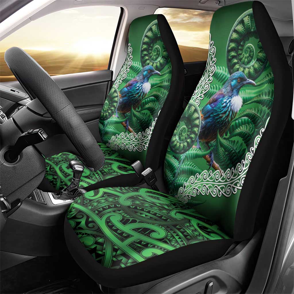Tui Bird Koru Silver Fern Aotearoa Car Seat Cover