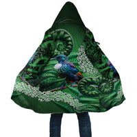 Tui Bird Koru Silver Fern Aotearoa Cloak