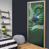 Tui Bird Koru Silver Fern Aotearoa Door Cover