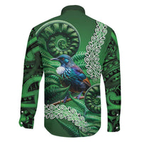 Tui Bird Koru Silver Fern Aotearoa Family Matching Off Shoulder Maxi Dress and Hawaiian Shirt LT9 - Polynesian Pride