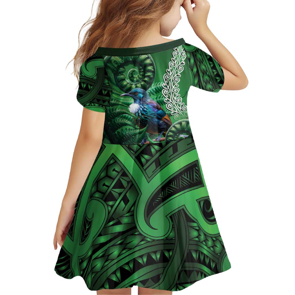 Tui Bird Koru Silver Fern Aotearoa Family Matching Puletasi and Hawaiian Shirt