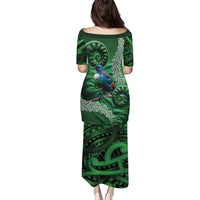 Tui Bird Koru Silver Fern Aotearoa Family Matching Puletasi and Hawaiian Shirt
