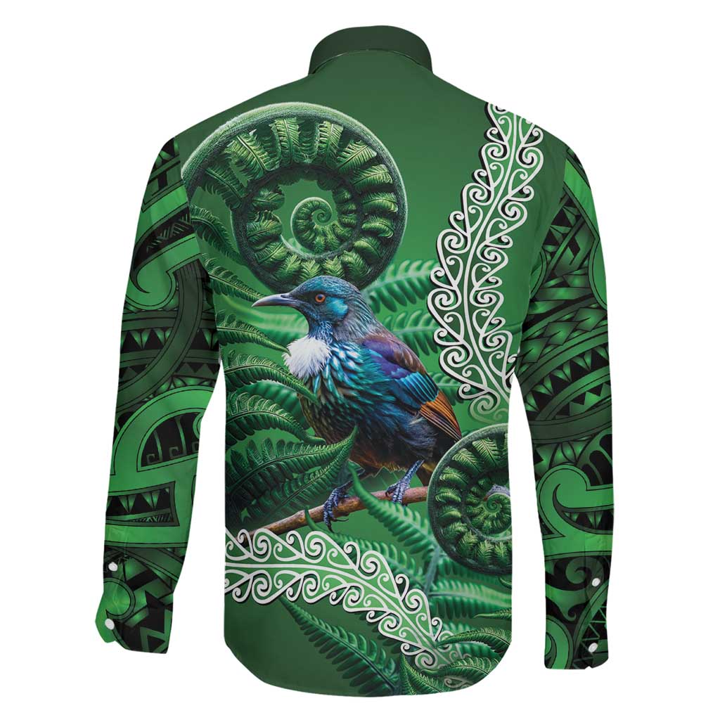 Tui Bird Koru Silver Fern Aotearoa Family Matching Summer Maxi Dress and Hawaiian Shirt