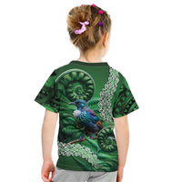 Tui Bird Koru Silver Fern Aotearoa Kid T Shirt