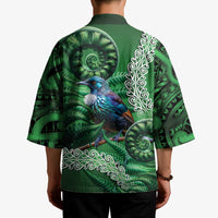 Tui Bird Koru Silver Fern Aotearoa Kimono