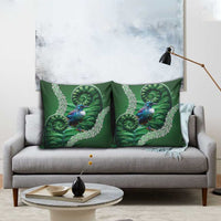 Tui Bird Koru Silver Fern Aotearoa Pillow Cover