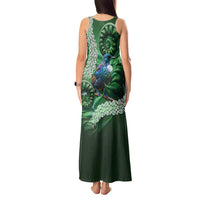 Tui Bird Koru Silver Fern Aotearoa Tank Maxi Dress