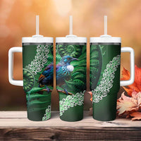 Tui Bird Koru Silver Fern Aotearoa Tumbler With Handle