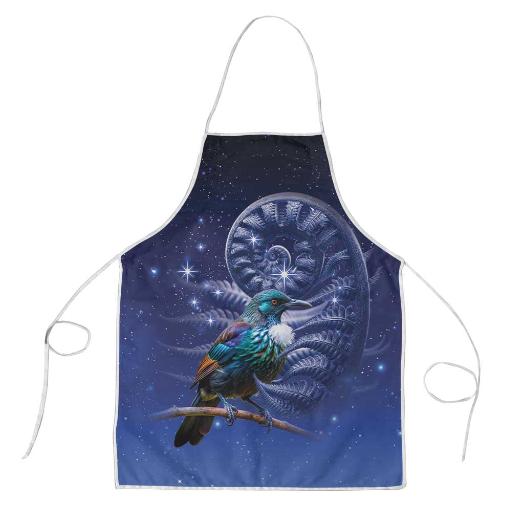 Tui Bird Matariki Galaxy Apron Koru Silver Fern Aotearoa