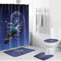 Tui Bird Matariki Galaxy Bathroom Set Koru Silver Fern Aotearoa