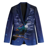 Tui Bird Matariki Galaxy Blazer Koru Silver Fern Aotearoa