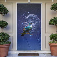 Tui Bird Matariki Galaxy Door Cover Koru Silver Fern Aotearoa LT9 Galaxy - Polynesian Pride