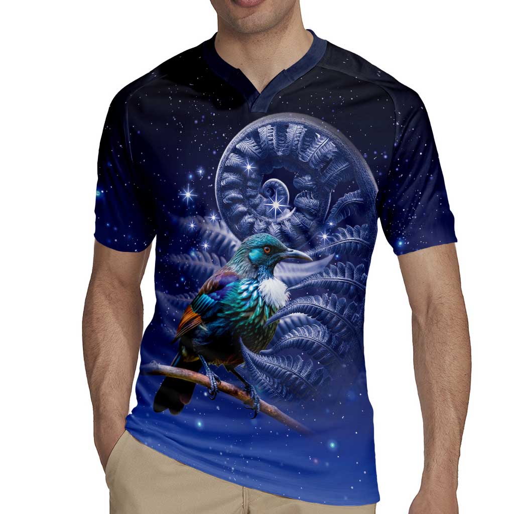 Tui Bird Matariki Galaxy Rugby Jersey Koru Silver Fern Aotearoa