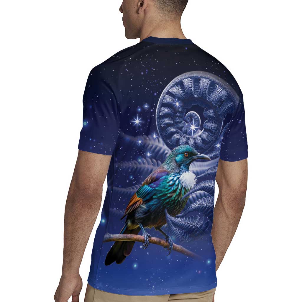 Tui Bird Matariki Galaxy Rugby Jersey Koru Silver Fern Aotearoa