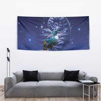 Tui Bird Matariki Galaxy Tapestry Koru Silver Fern Aotearoa
