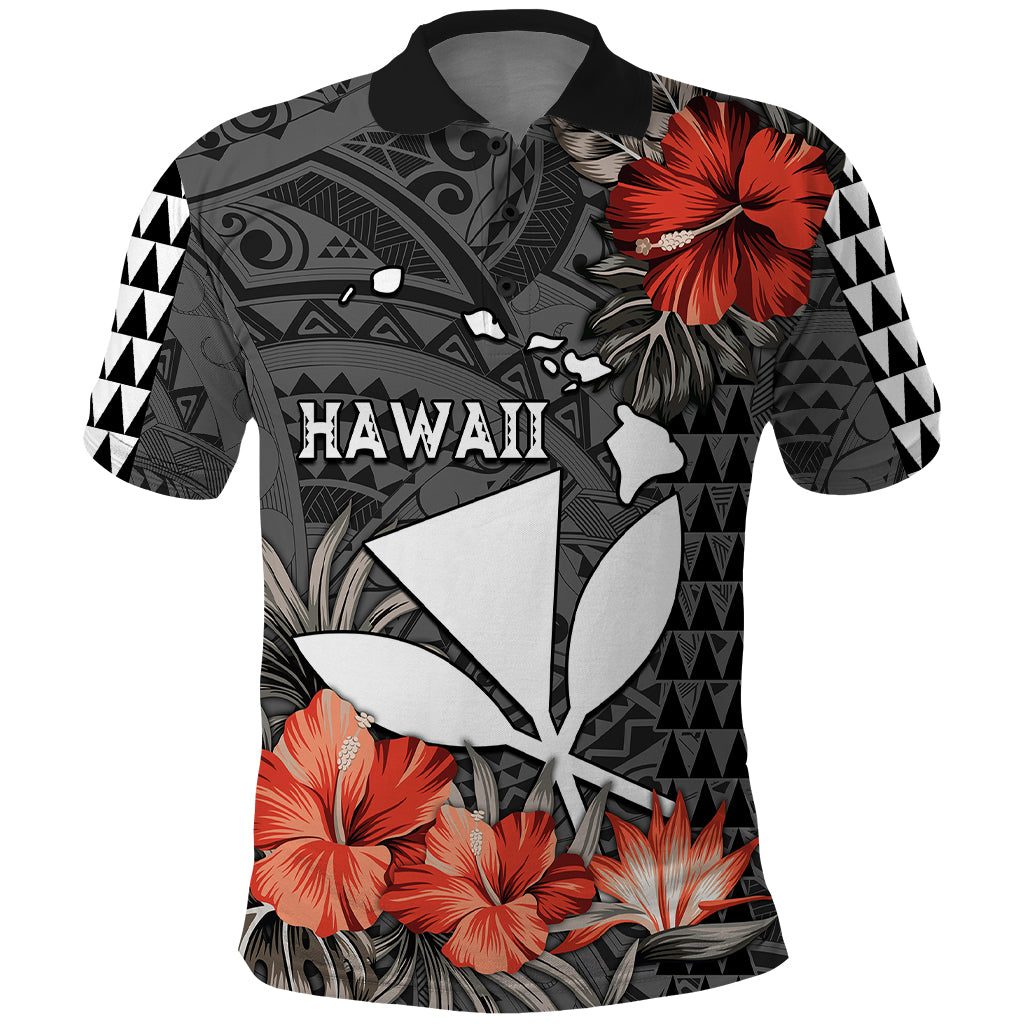 Hawaii Kanaka Maoli Polo Shirt Polynesian Vintage Vibes LT9 Black - Polynesian Pride