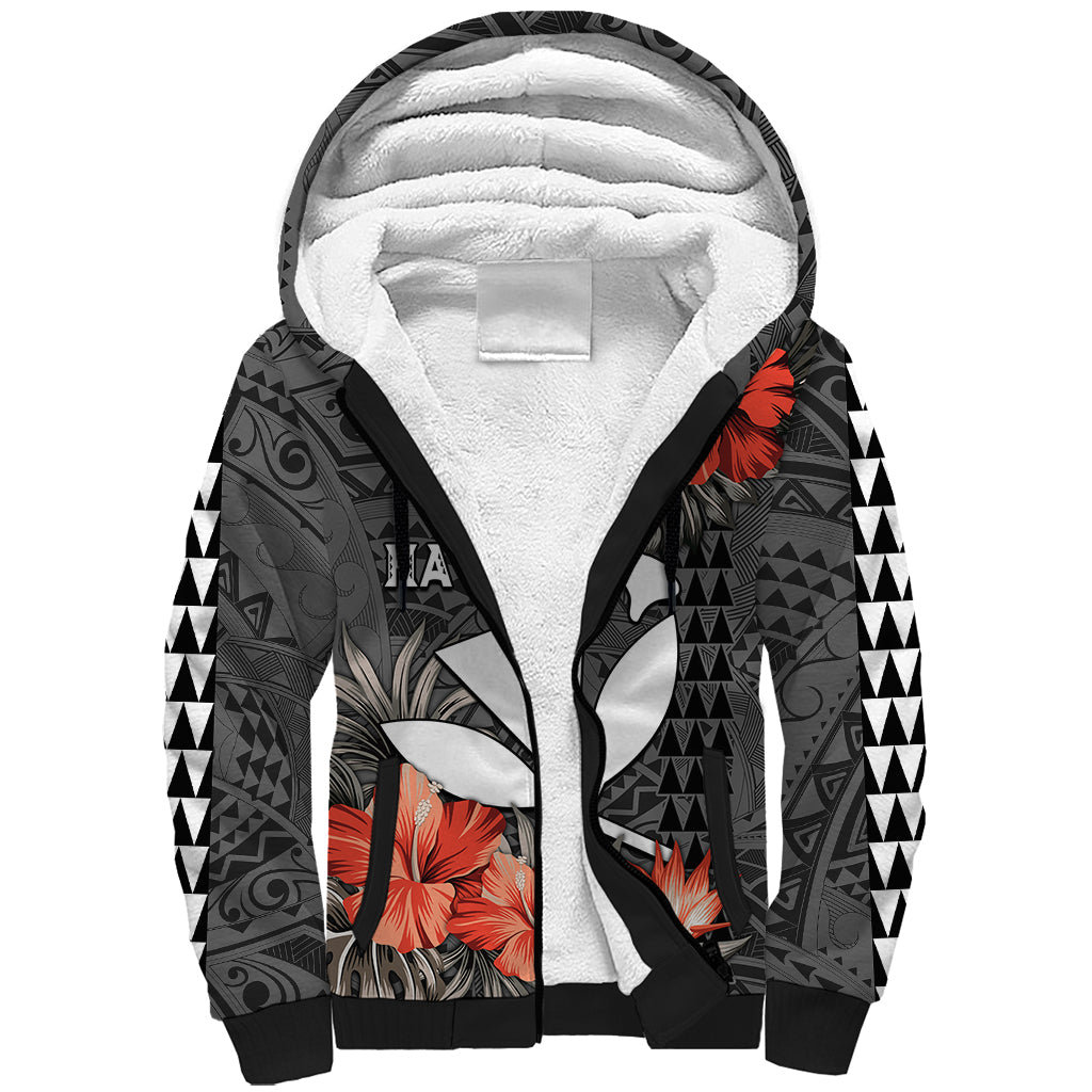 Hawaii Kanaka Maoli Sherpa Hoodie Polynesian Vintage Vibes LT9 Unisex Black - Polynesian Pride
