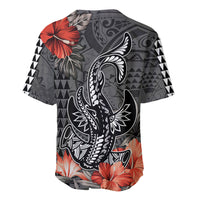 Personalised Hawaii Hammerhead Shark Baseball Jersey Polynesian Vintage Vibes LT9 - Polynesian Pride