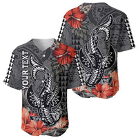 Personalised Hawaii Hammerhead Shark Baseball Jersey Polynesian Vintage Vibes LT9 - Polynesian Pride