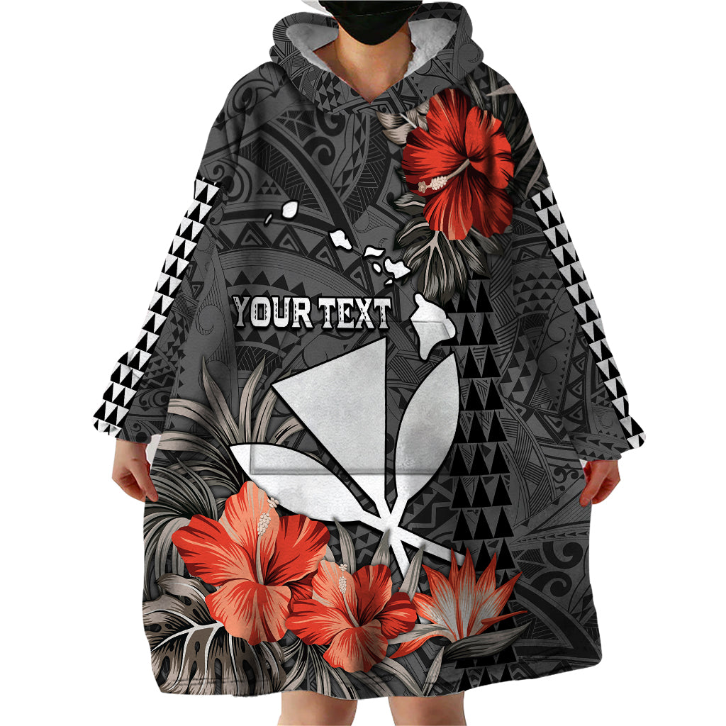 Personalised Hawaii Kanaka Maoli Wearable Blanket Hoodie Polynesian Vintage Vibes LT9 - Polynesian Pride